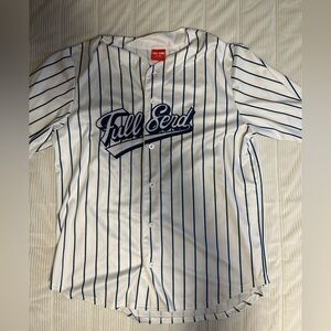 Nelk Boys Full Send 2020 World Series Baseball Jersey YouTube Size L